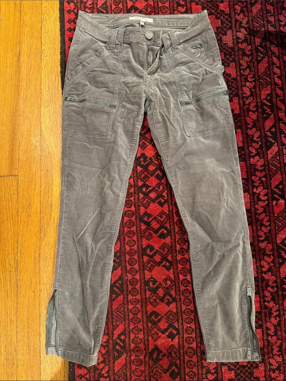 Joie Women's Gray Slim Cargo Skinny Pants